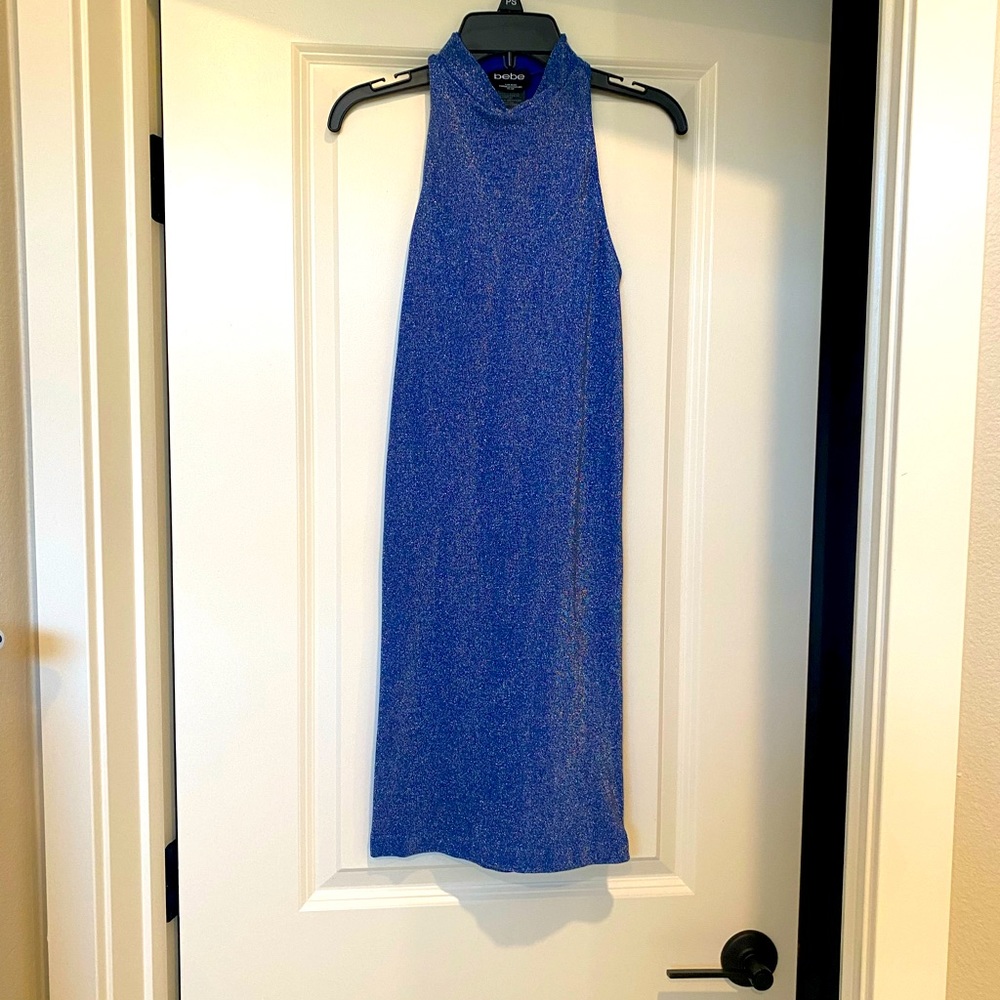 Bebe sparkly blue dress
